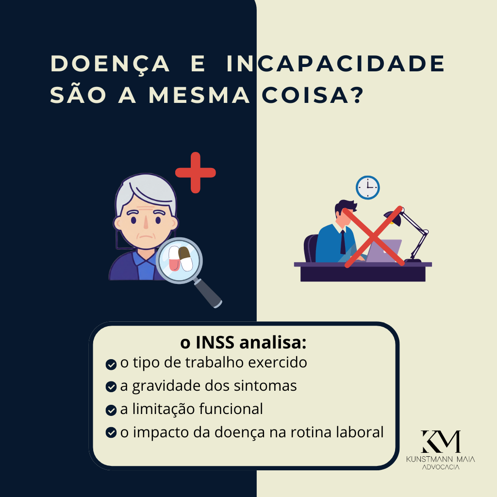 DOENÇA E INCAPACIDADE SÃO A MESMA COISA?